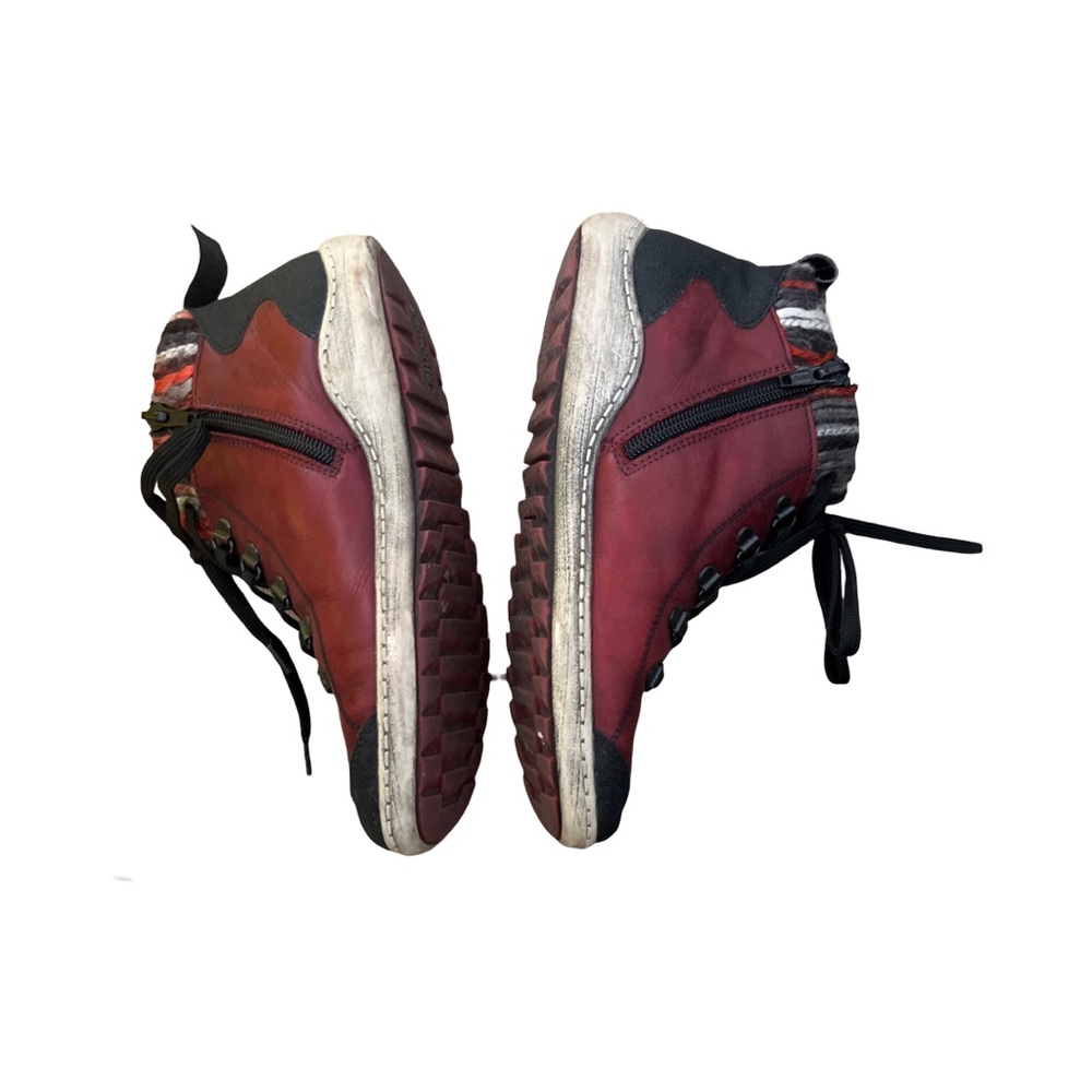 Remonte red leather ankle boots - size 37 - Picture 3 of 5